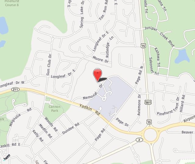 Location Map: 5 First Village Drive Pinehurst, NC 28374