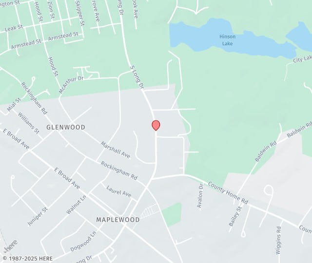 Location Map: 809 South Long Drive Rockingham, NC 28379